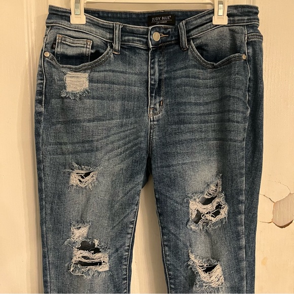 Judy Blue Distressed Ankle Jeans skinny fit Capri - Picture 4 of 10